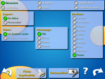 Logiciel informatique autisme emotion