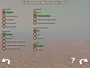 PÔLE VIGILANCE ET MÉMOIRE VISUELLE