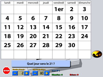 Repérage dans un calendrier