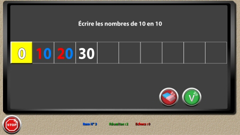 Activité Compter de x en x - Niveau 3 : de 10 en 10