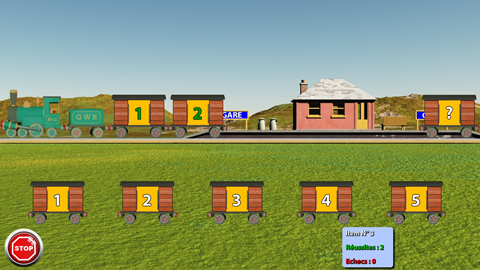 Activité "Comptine numérique" - Exercice "Le petit train"